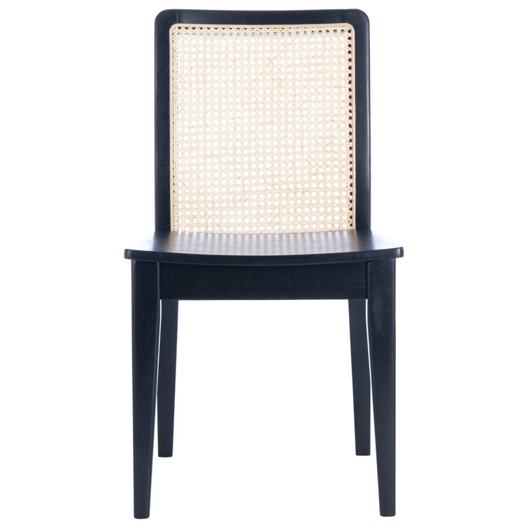 Montclair Black and Natural Rattan Coastal Dining Chair
