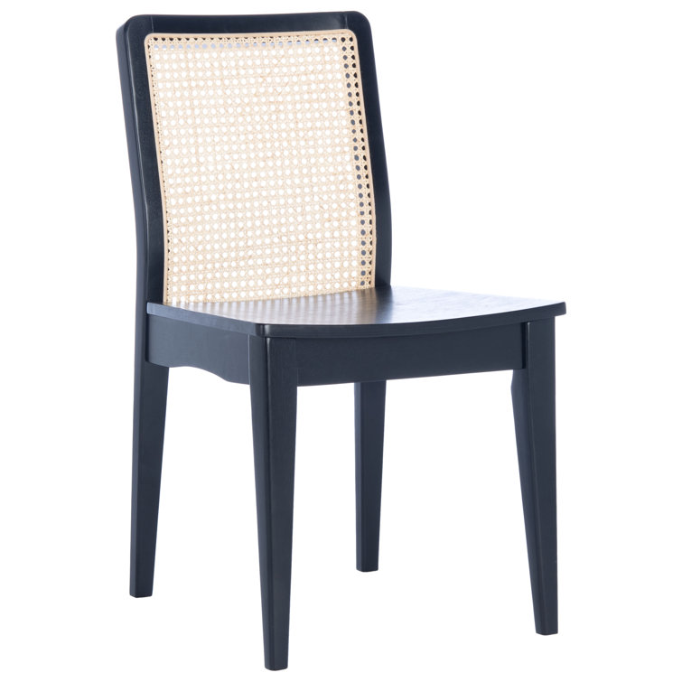 Montclair Black and Natural Rattan Coastal Dining Chair