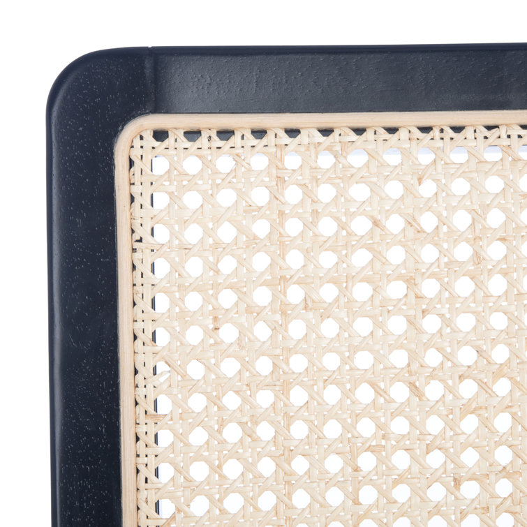 Montclair Black and Natural Rattan Coastal Dining Chair