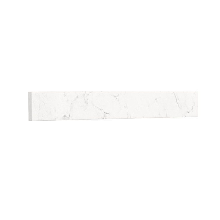 Light-Vein Carrara Cultured Marble Bathroom Side Splash
