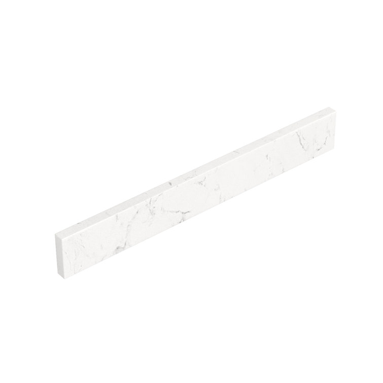 Light-Vein Carrara Cultured Marble Bathroom Side Splash