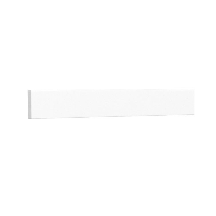 21.25 Inch White Cultured Marble Side Splash