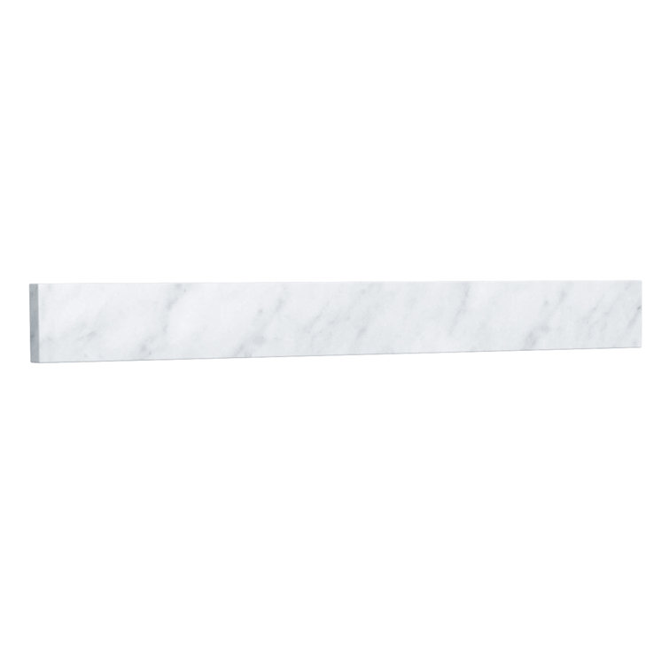 30 Inch White Carrara Marble Backsplash