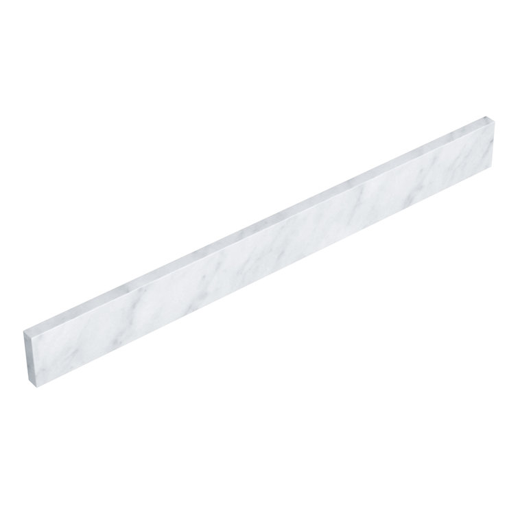 30 Inch White Carrara Marble Backsplash