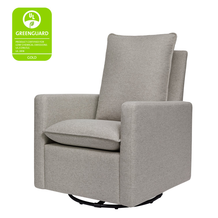 Cali 30" Performance Grey Eco-Weave Pillowback Swivel Glider