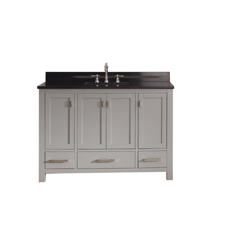Chilled Gray 48" Stone Top Single Sink Vanity