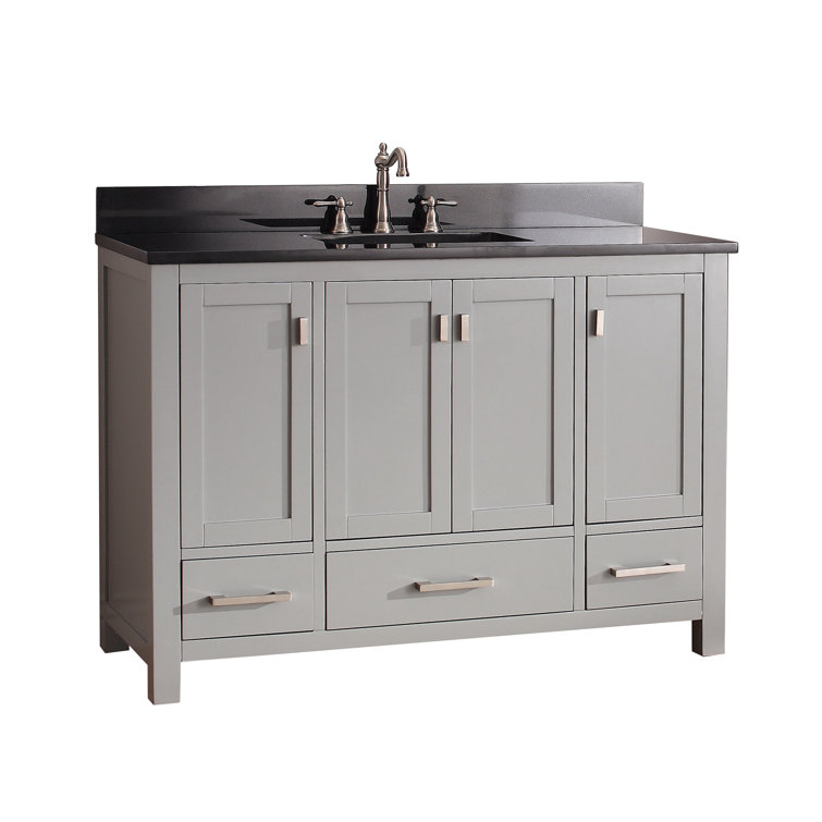 Chilled Gray 48" Stone Top Single Sink Vanity