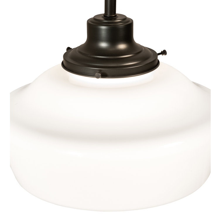 Craftsman Brown Glass Indoor/Outdoor Pendant Light