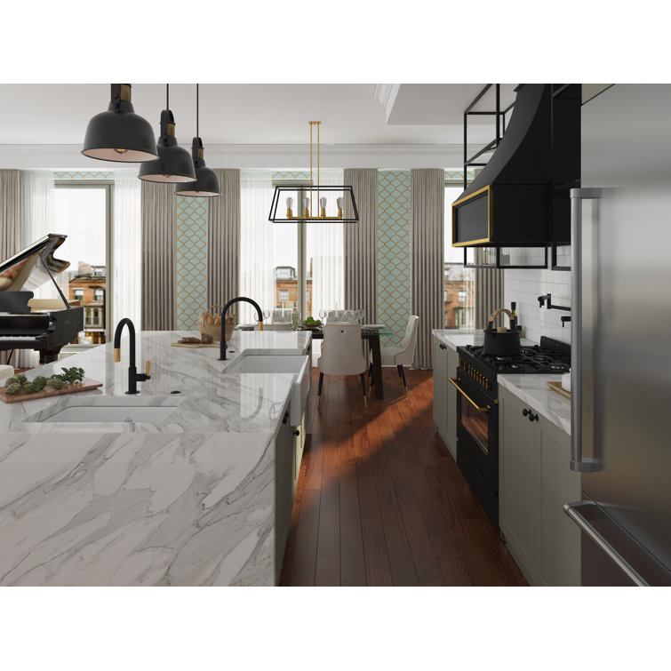 White Fireclay Drop-In Farmhouse Kitchen Sink