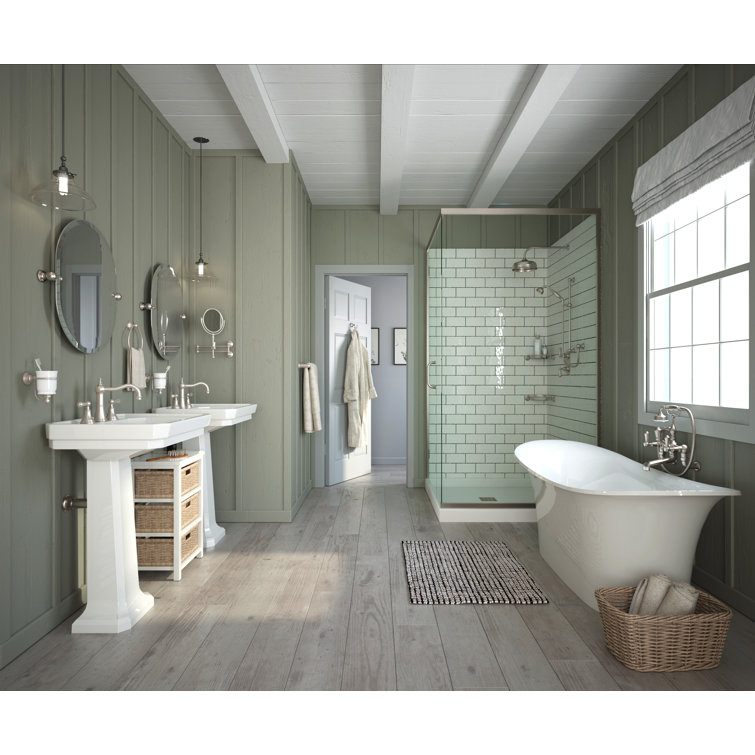 Polished Nickel Extendable Wall Mounted Shaving Mirror