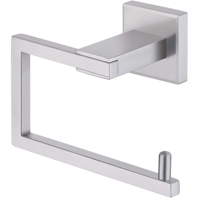 Brushed Nickel Wall Mounted Square Toilet Paper Holder