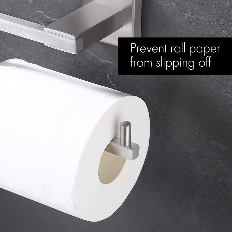 Brushed Nickel Wall Mounted Square Toilet Paper Holder