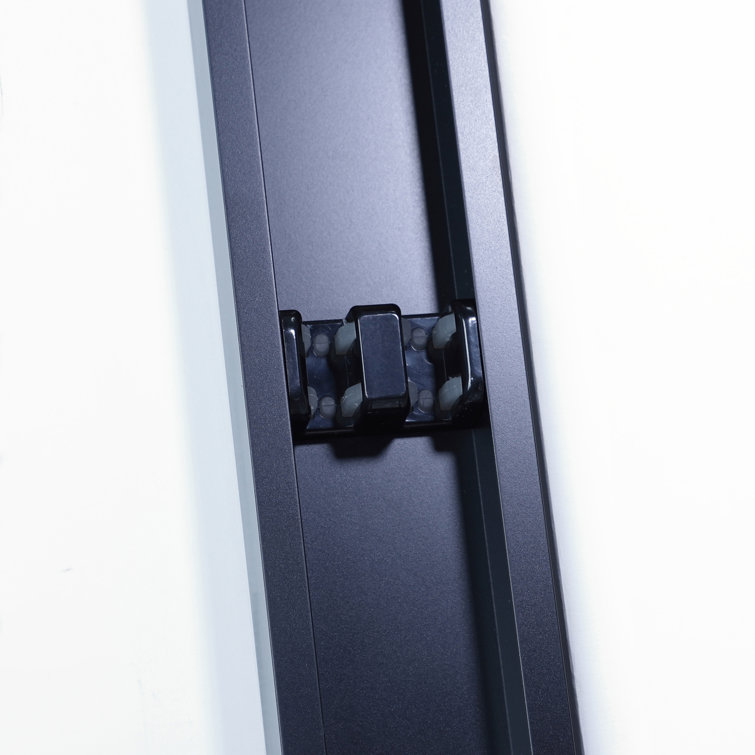 Matte Black 48" W x 76" H Double Sliding Glass Shower Door