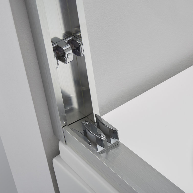 60" W x 76" H Brushed Nickel Double Sliding Glass Shower Door