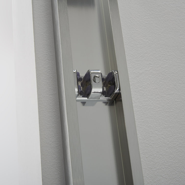 60" W x 76" H Brushed Nickel Double Sliding Glass Shower Door