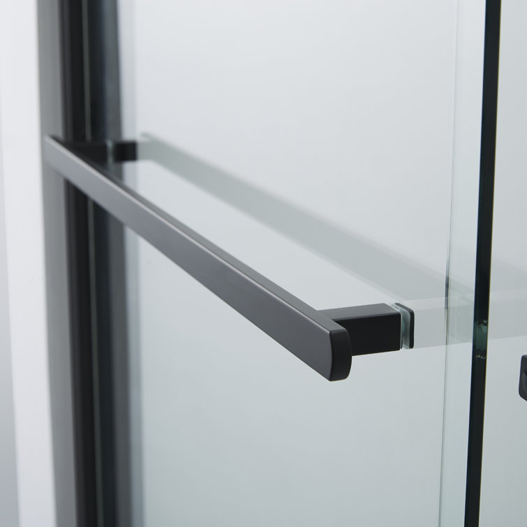 60" Matte Black Double Sliding Framed Glass Tub Door
