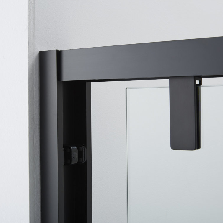 60" Matte Black Double Sliding Framed Glass Tub Door