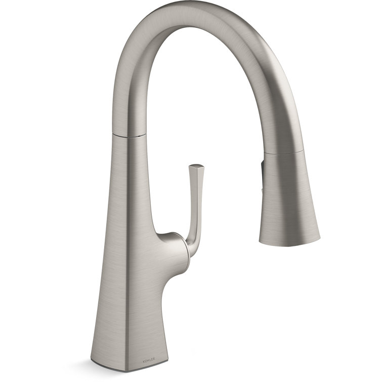 Graze 16.25" Stainless Steel Modern Pull-Down Kitchen Faucet