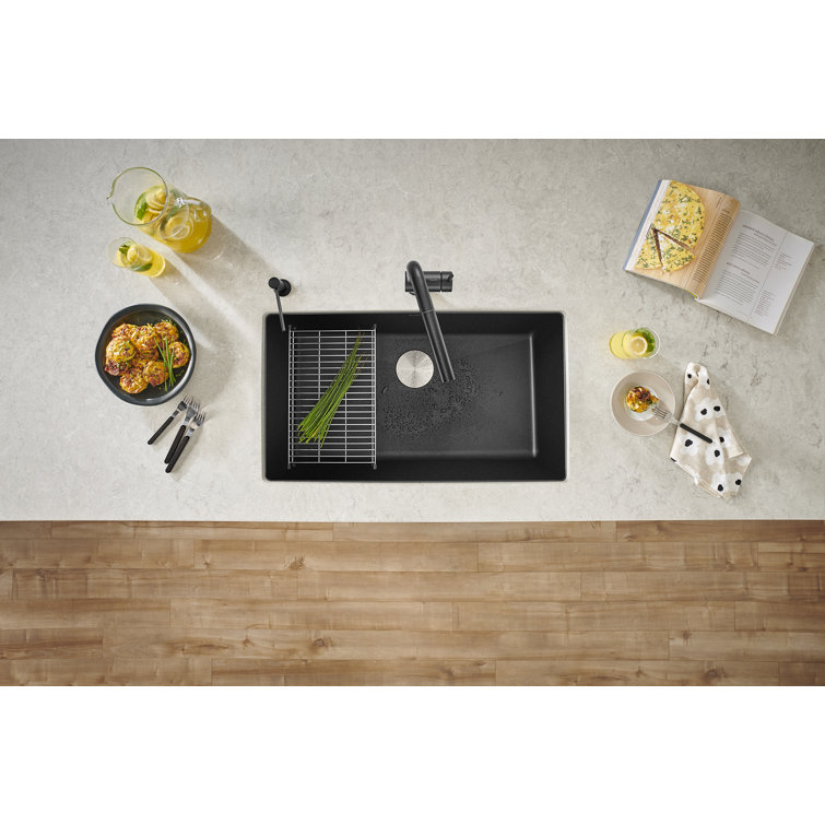 Anthracite Stone Single Bowl Undermount Kitchen Sink