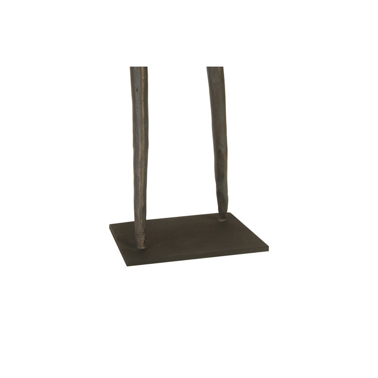Transitional Bronze Finish Metal Abstract Figurine, 21" Height