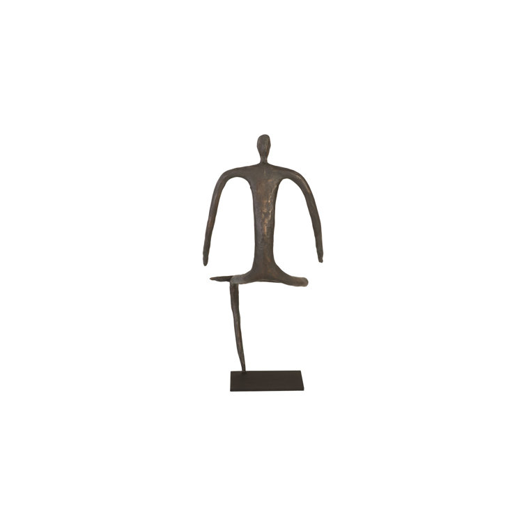 Bronze Abstract Metal Figurine, 17" Tall