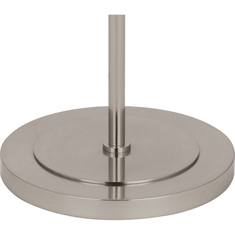 Decker Polished Nickel 62.63'' Floor Lamp with Ascot White Shade