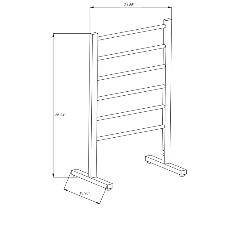 Polished Chrome Stainless Steel Floor Standing Towel Warmer