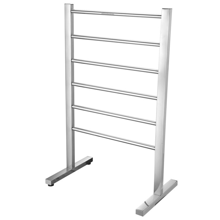 Polished Chrome Stainless Steel Floor Standing Towel Warmer