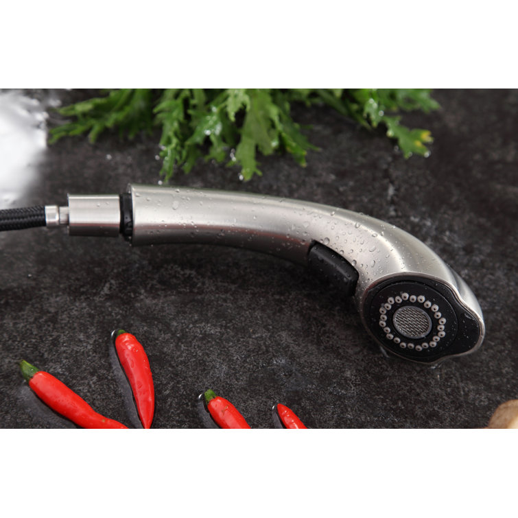 Brushed Nickel Single Handle Pull-Out Sprayer Kitchen Faucet