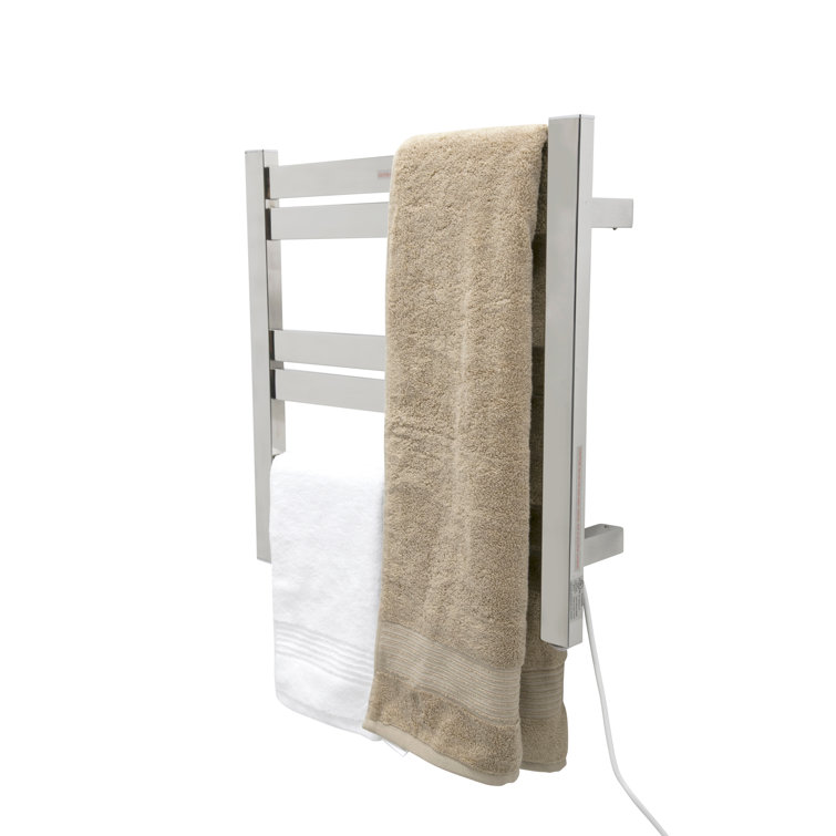 Polished Chrome 6-Bar Stainless Steel Wall Mounted Towel Warmer