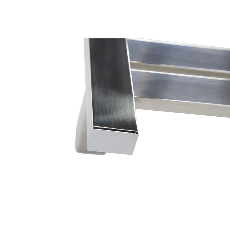 Polished Chrome 6-Bar Stainless Steel Wall Mounted Towel Warmer