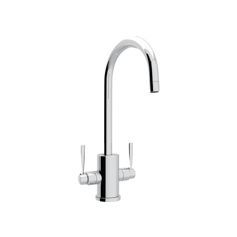 Polished Nickel Two Handle Bar Prep Faucet