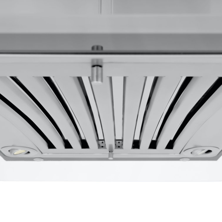 36" Stainless Steel and Glass Convertible Island Range Hood