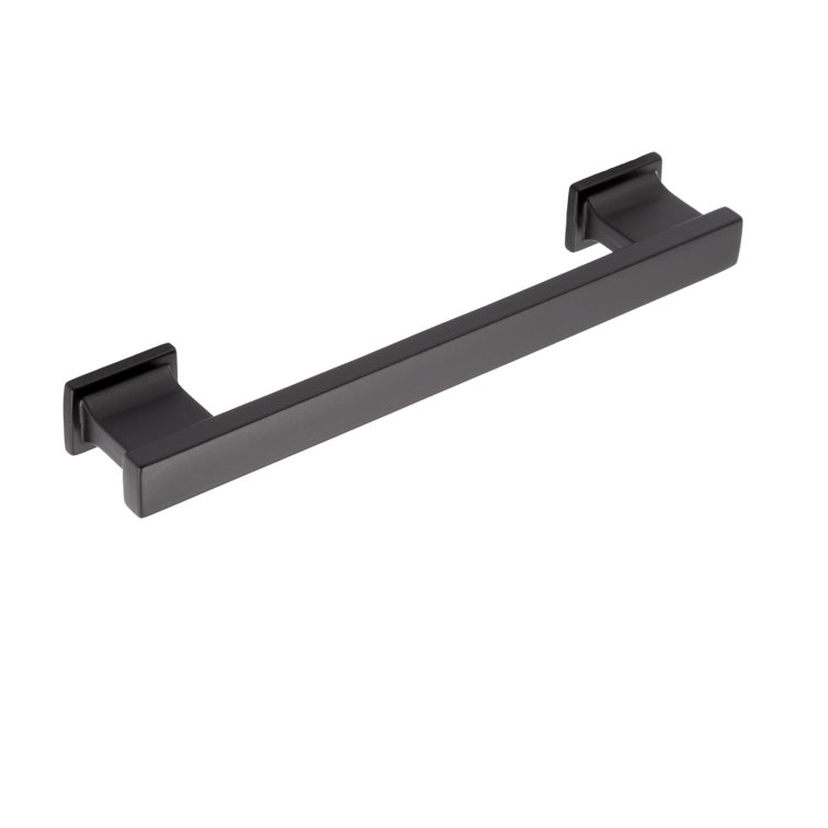 High Desert Matte Black Rectangular Bar Pull with Mounting Hardware