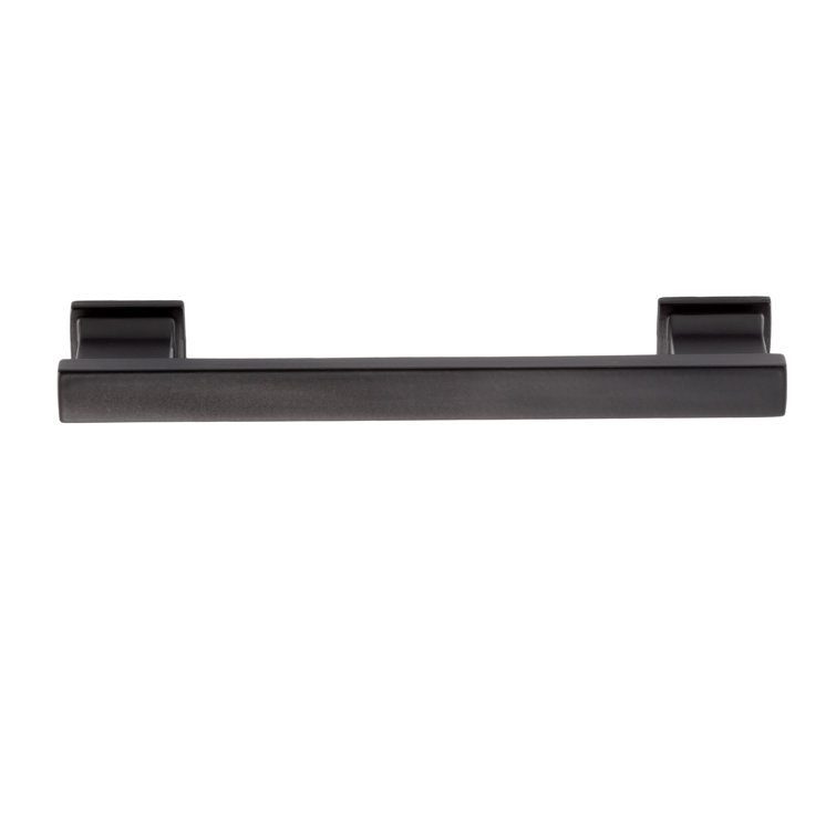 High Desert Matte Black Rectangular Bar Pull with Mounting Hardware