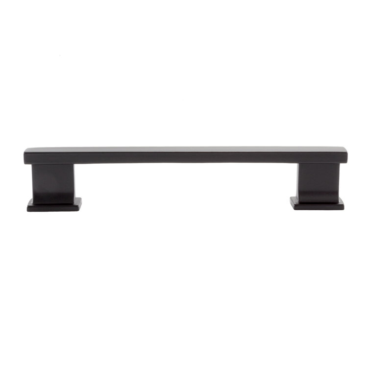 High Desert Matte Black Rectangular Bar Pull with Mounting Hardware