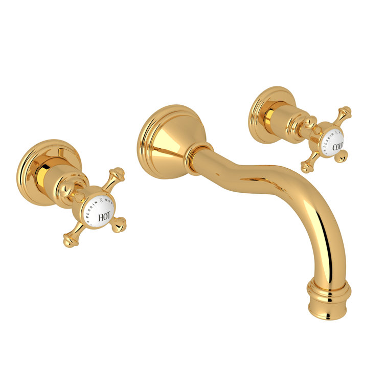 Georgian Era Polished Nickel Brass Wall Mounted Faucet