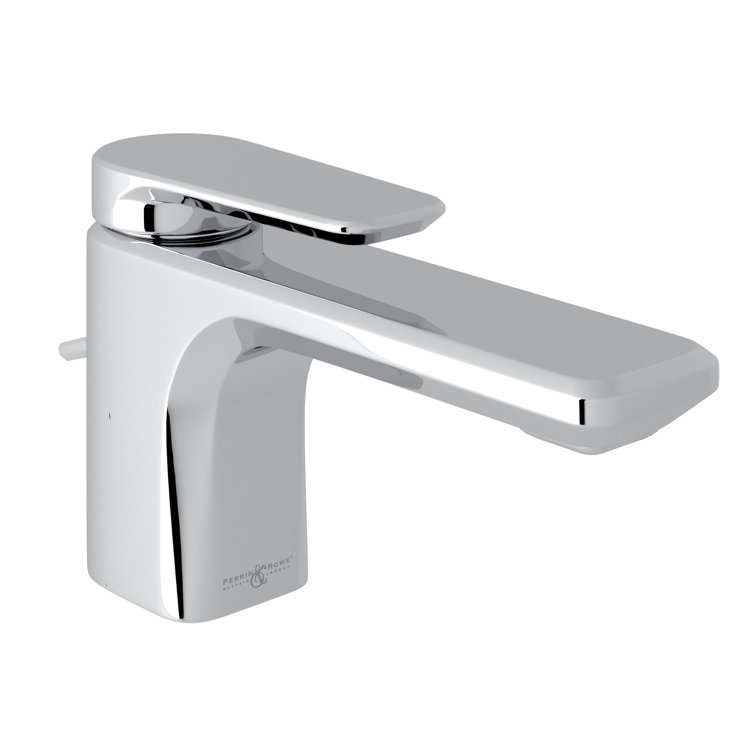 Polished Chrome Single Lever Bathroom Faucet with Metal Handle
