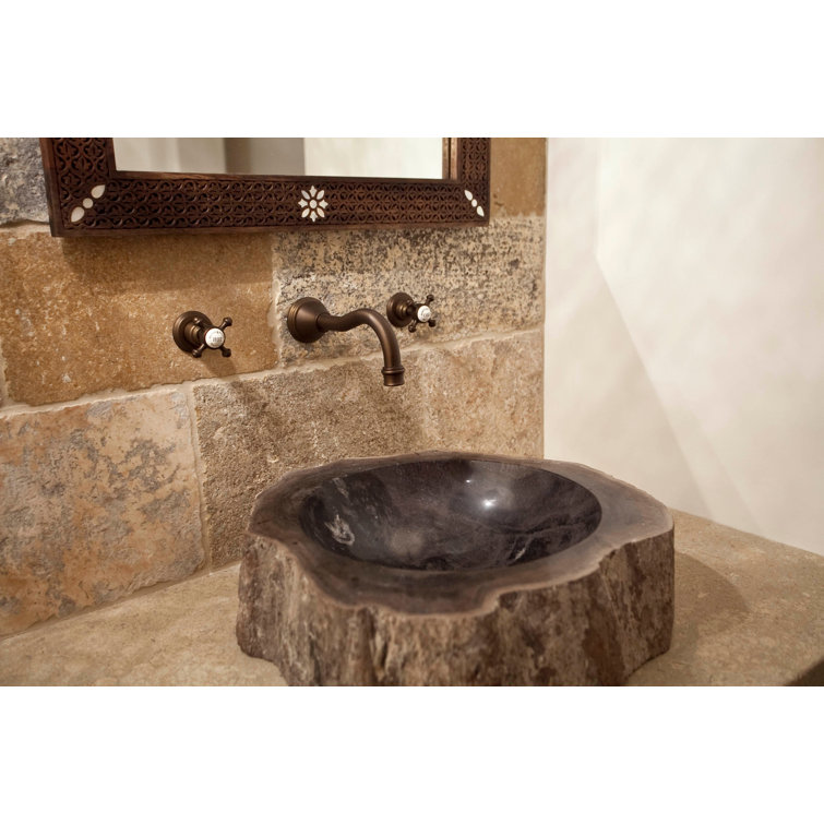 Georgian Classic 2-Handle Polished Nickel Brass Wall Mount Faucet