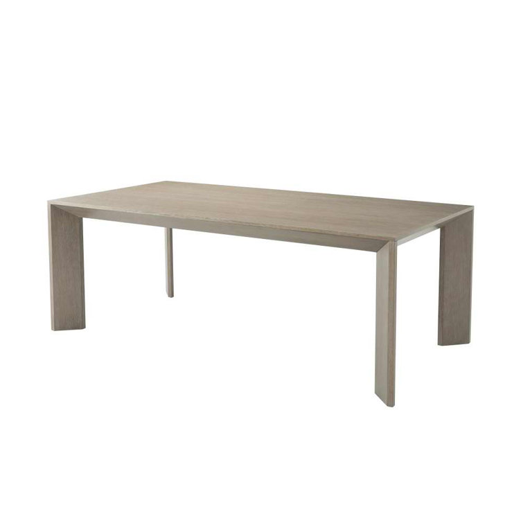 Beige Oak Extendable Rectangular Dining Table