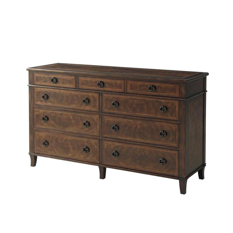 Brooksby 9-Drawer Mahogany and Veneer Dresser