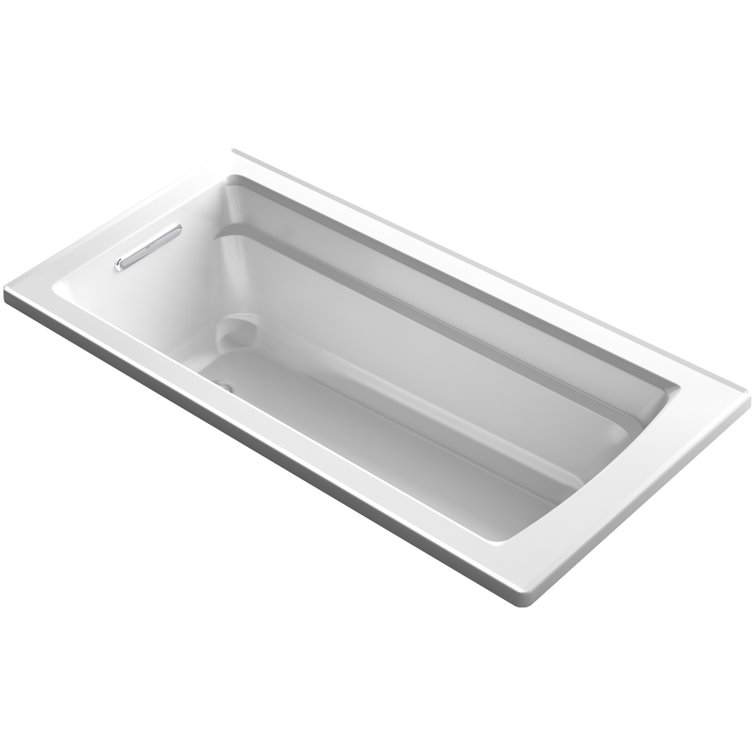Archer 66" White Acrylic Drop-In Soaking Bathtub