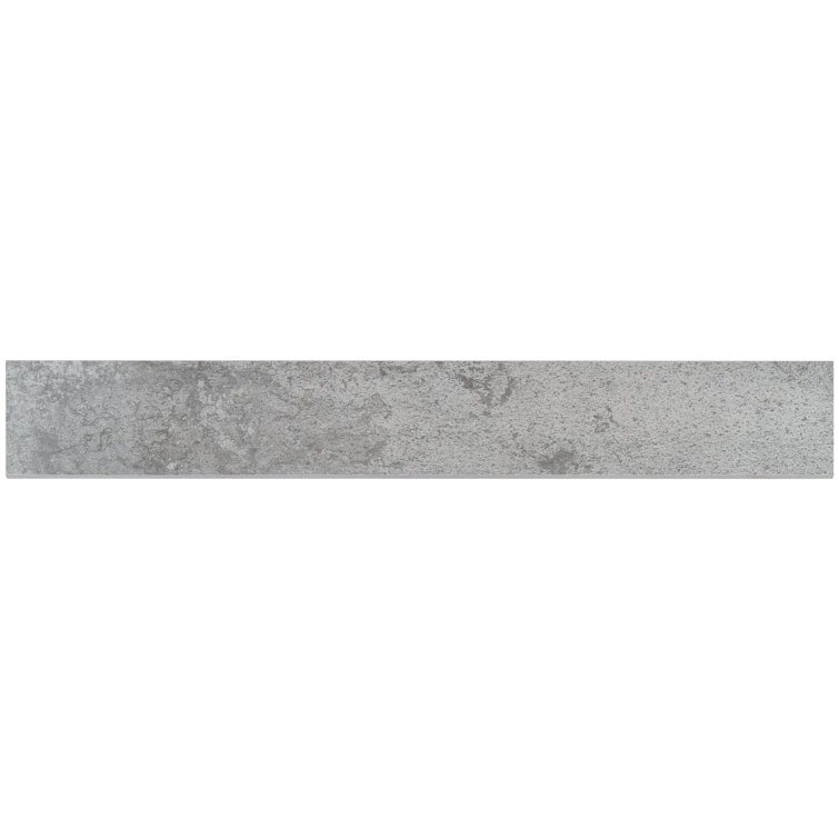 Lawrence Large Format Matte Gray Porcelain Bullnose Tile