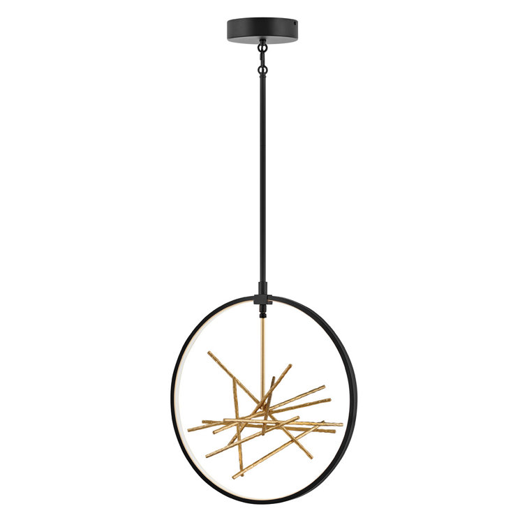 Styx Black and Brass LED Pendant Light