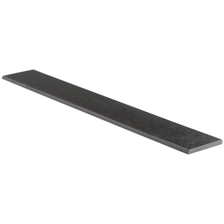 Large Format Matte Black Porcelain Rectangular Bullnose Tile