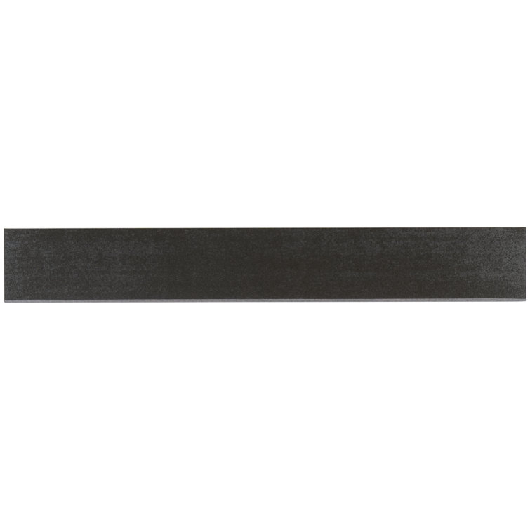 Large Format Matte Black Porcelain Rectangular Bullnose Tile
