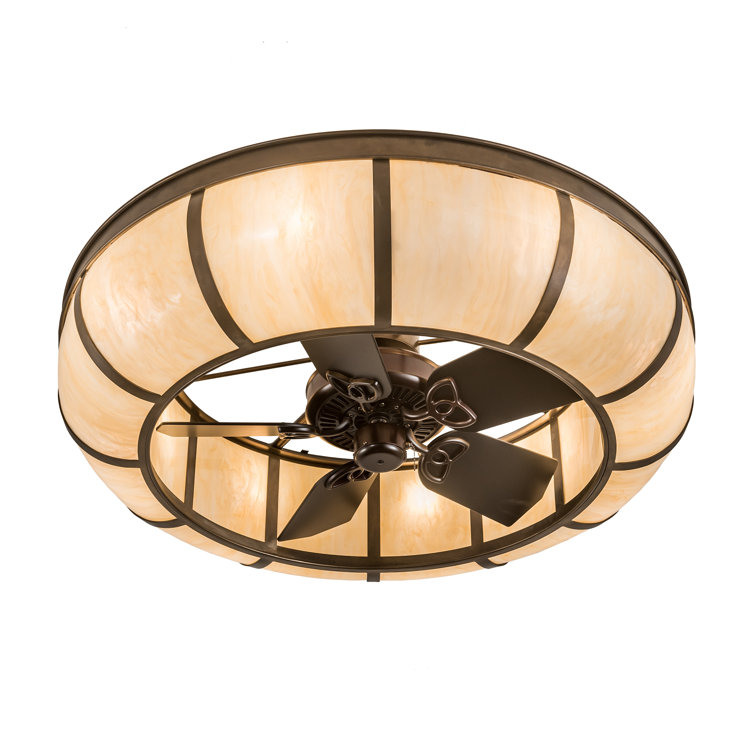 Craftsman Chocolate and Beige 5-Blade Chandel-Air with Lighting