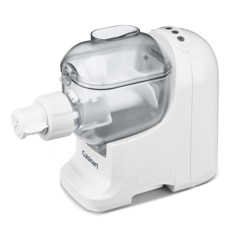 Compact White Electric Pasta and Bread Dough Maker with Attachments