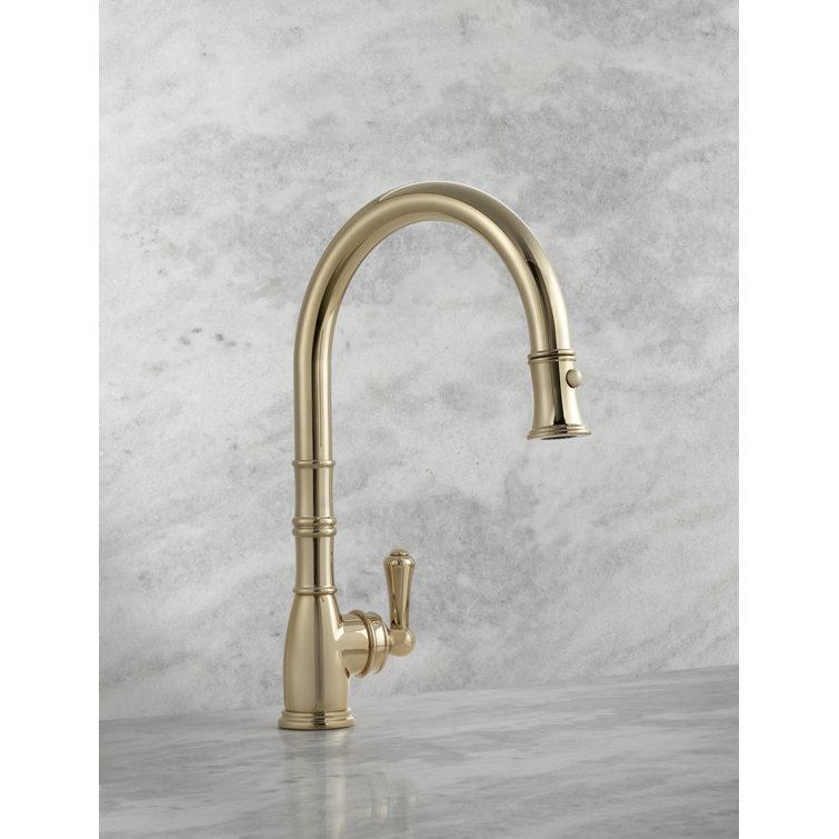 Polished Nickel Brass Pull-Out Spray Bar Faucet