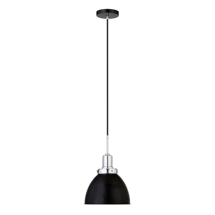 Madison Blackened Bronze and Polished Nickel Single Pendant Light